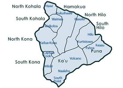 Image of Interactive Big Island Map, on behalf of Parks Realty Hawaii